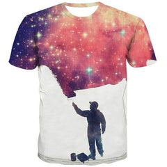 Graffiti T-shirt Men Galaxy Tshirt Anime Character T-shirts 3d Cartoon Tshirts Casual Gothic T-shirts Graphic Short Sleeve - KYKU