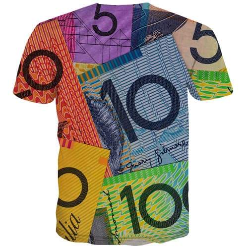 
Money T-shirt Men Australian Dollar Shirt Print Colorful Tshirts Cool Australia Tshirts Casual Abstract Tshirt Anime - KYKU
                