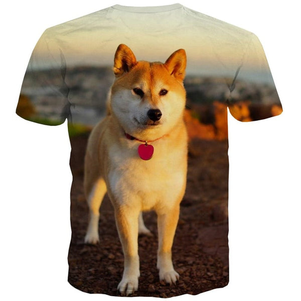 
dog t shirt Puppy Cute animal t shirt 3D Cool big Smart dogs art costume men's
                