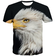 Eagle T shirts Men Animal T shirts Funny Harajuku Tshirts Novelty Ferocious Tshirt Printed Hip Hop Tshirts Casual Short Sleeve - KYKU
