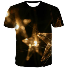 Pentagram lantern tshirts festival Funny 3D t shirt Casual men art costume Christmas