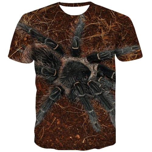 Spider T-shirt Men Animal T-shirts Graphic Harajuku Tshirt Anime Street Tshirts Cool Novel Tshirts Casual Short Sleeve Fashion - KYKU