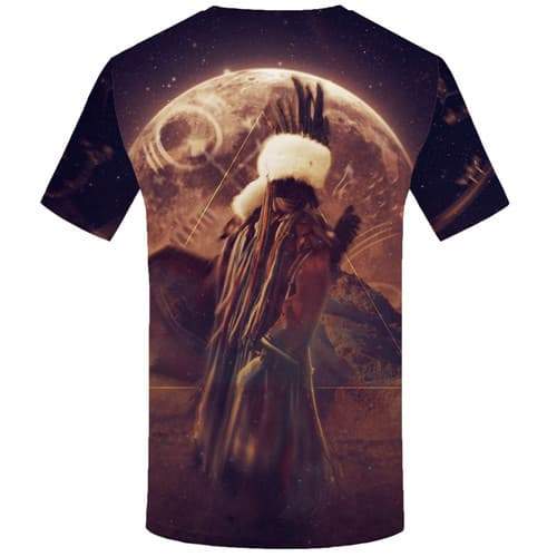 
Indians T shirts Men Moon Tshirt Printed Geometric T shirts Funny Mountain Tshirts Casual Native American T-shirts 3d - KYKU
                