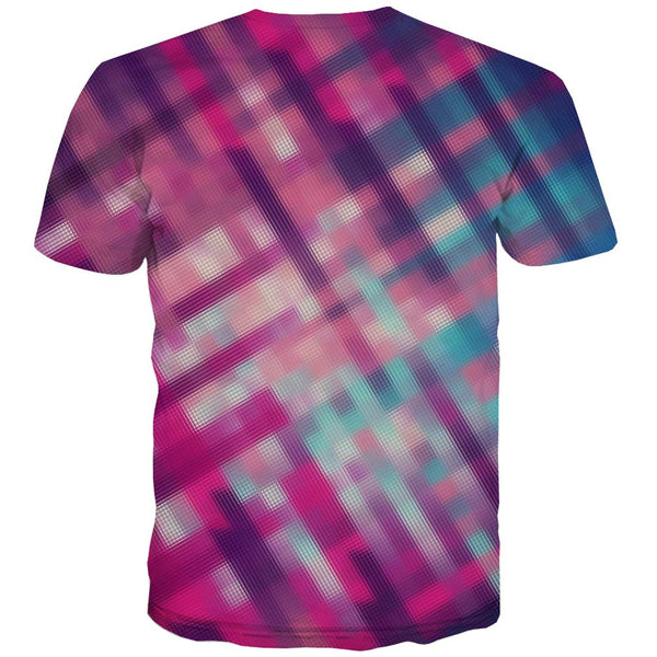 
Blurred blue purple mosaic t shirt special texture Cool Casual art costume men different
                