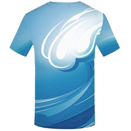 
Wave T-shirt Men Cartoon Tshirts Novelty Harajuku Tshirt Printed Blue Shirt Print Short Sleeve Fashion Men New O-neck O-Neck - KYKU
                