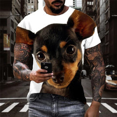 shirts dog Puppy Cute animal Hip hop tshirt 3D big Smart dogs Cool outfits men