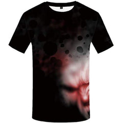 Skull T-shirt Men War Tshirt Printed Ink T shirts Funny Black T-shirts Graphic Gothic Tshirt Anime Short Sleeve summer Men/women - KYKU
