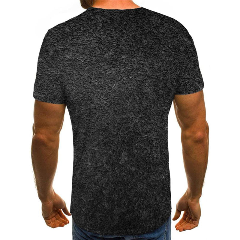 
black irregular texture shirt special texture shirt tee different Casual art costume men
                