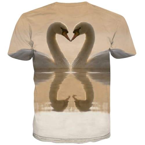 
Animal T-shirt Men Swan Tshirts Casual Lovely Tshirts Novelty Play Shirt Print Harajuku Tshirt Anime Short Sleeve Full Print Men - KYKU
                