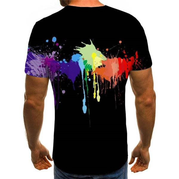 
tshirt abstract  tee shirt personality  Casual men's fun geometric colorful art art costume
                