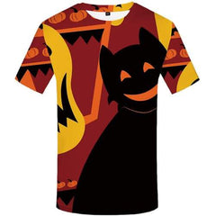 Halloween T-shirt Men Witch Tshirts Cool Skull T-shirts 3d Pumpkin Tshirt Printed Cosplay Shirt Print Short Sleeve Punk Rock Men - KYKU