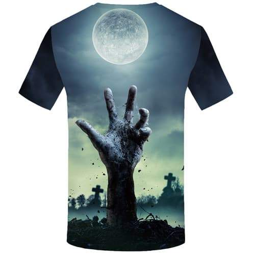 
Halloween T-shirt Men Grave T-shirts 3d Hand Tshirts Novelty Moon Tshirt Anime Ghost T-shirts Graphic Short Sleeve Hip hop - KYKU
                