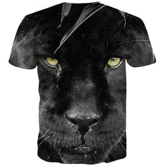 Wolf T shirts Men Animal Tshirt Printed Leaf T-shirts 3d Black Tshirts Casual Gothic Tshirts Cool Short Sleeve Hip hop Men/women - KYKU