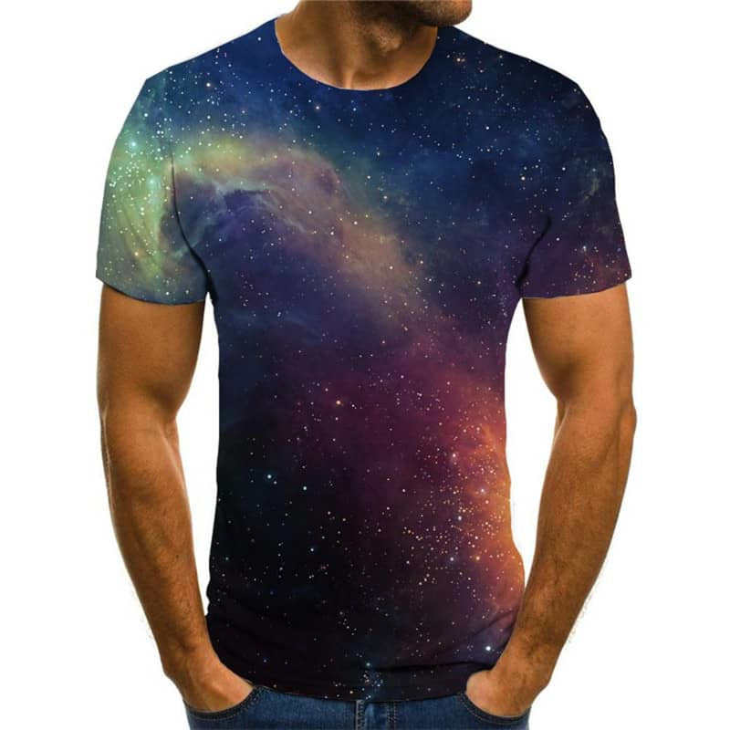 
t shirt abstract  personality Casual  fun geometric colorful art art costume men's Cool
                