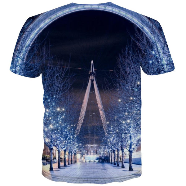 
Ferris wheel street lights shirts top tee festival men Cool art costume Christmas
                