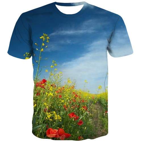 
Flower T-shirt Men Cloud Tshirts Novelty Harajuku Shirt Print Colorful Tshirt Anime Leisure Tshirts Casual Short Sleeve - KYKU
                