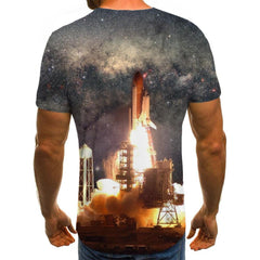 Airship t shirt Hip hop tshirt 3D air ship Cool flying ship art costume men