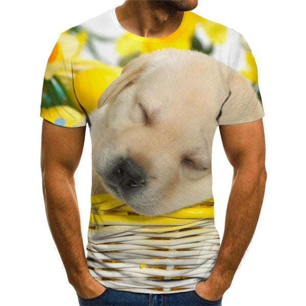Golden Retriever dog shirts Puppy Cute Pets tee top man Cool art costume big Smart dogs