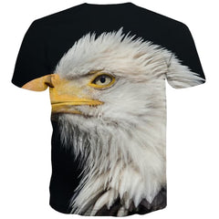 Eagle T shirts Men Animal T shirts Funny Harajuku Tshirts Novelty Ferocious Tshirt Printed Hip Hop Tshirts Casual Short Sleeve - KYKU