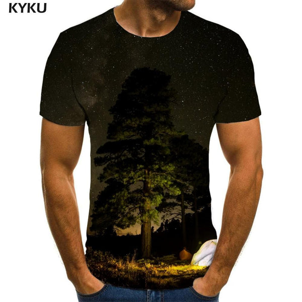 Galaxy T-shirt Men Tree Tshirt Printed Harajuku T-shirts 3d Mens Clothing