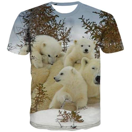 Russia T shirts Men Bear Shirt Print Animal Tshirt Printed Funny Tshirts Novelty Harajuku Tshirt Anime Short Sleeve Punk Rock - KYKU
