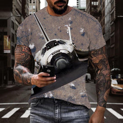 Airship shirt Cool air ship Casual art costume flying ship men