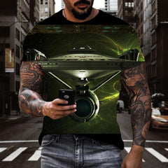 tshirt Airship air ship 3D tshirt flying ship men art costume Cool