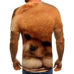 dog t shirts Novelty 3D shirt Puppy Cute animal men's art costume Cool big Smart dogs