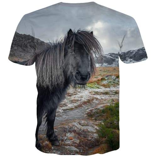 
Animal T shirts Men Horse Tshirts Cool Landscape Tshirt Printed Funny Tshirts Casual Leisure T shirts Funny Short Sleeve - KYKU
                