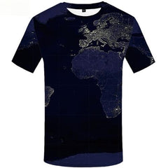 World Map T shirts Men Blue T-shirts 3d Harajuku Tshirt Printed Short Sleeve Full Print Men women Tee O-neck O-Neck