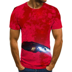 Airship t shirt Novelty 3D shirt air ship art costume flying ship Casual men