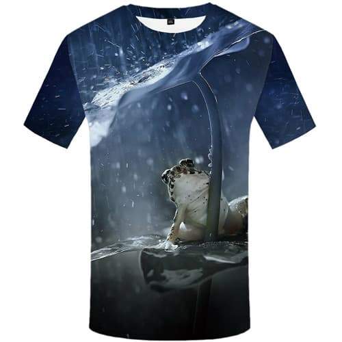 Frog T shirts Men Animal T-shirts 3d Leaf T-shirts Graphic Water Tshirt Anime Harajuku Tshirts Novelty Short Sleeve summer - KYKU