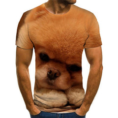 dog t shirts Novelty 3D shirt Puppy Cute animal men's art costume Cool big Smart dogs