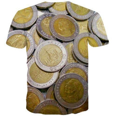 Thai Baht T-shirt Men Money Tshirt Printed Thailand Shirt Print Metal Tshirts Novelty Gothic Tshirts Casual Short Sleeve Fashion - KYKU