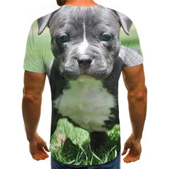 dog tshirt Funny 3D t shirt Puppy Cute animal big Smart dogs men's Cool art costume