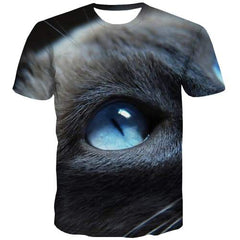 Eye T-shirt Men Animal Tshirts Casual Funny Tshirts Novelty Street Tshirt Anime Leisure Shirt Print Short Sleeve Punk Rock - KYKU