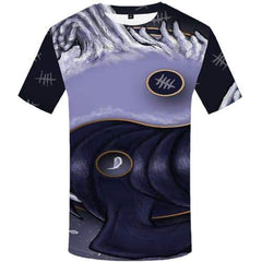 Yin Yang T shirts Men Harajuku T shirts Funny Gossip Tshirts Cool Fish Tshirts Casual Animal Tshirt Anime Short Sleeve Punk Rock - KYKU