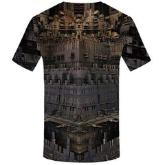 Metal T shirts Men Mechanical T-shirts 3d Psychedelic Shirt Print Military T-shirts Graphic Gothic Tshirt Anime Short Sleeve - KYKU