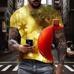 christmas tree lights shirts festival Casual Casual art costume men Christmas