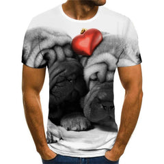 dog shirts Print clothes Puppy Cute Pets art costume Cool big Smart dogs men
