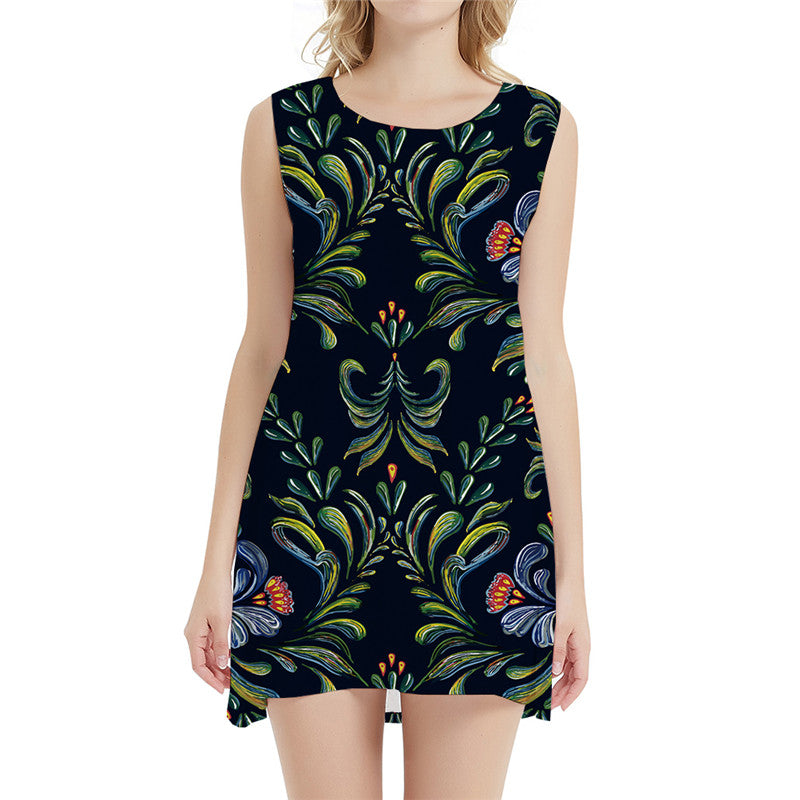 
Flower Dress Women Black Korean Style Art Ladies Dresses Vintage Beach Gothic Sexy Womens Clothing Vintage
                