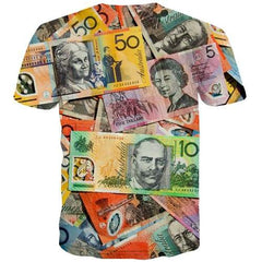 Money T shirts Men Graffiti Tshirts Novelty Colorful T-shirts Graphic Character Shirt Print Gothic Tshirt Anime Short Sleeve - KYKU