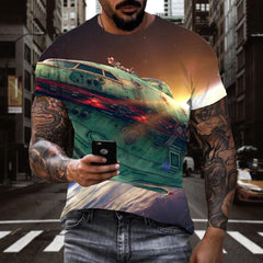 Airship shirt Funny 3D t shirt air ship Cool art costume flying ship men