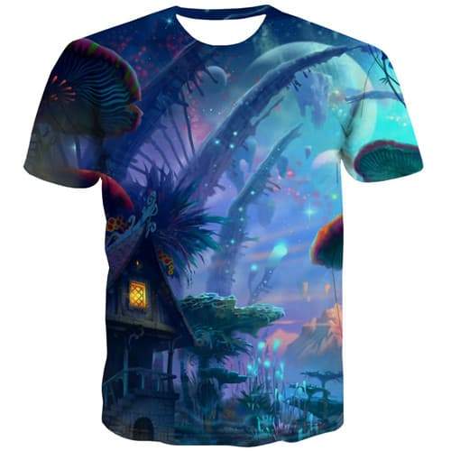 Psychedelic T-shirt Men Animation T shirts Funny Colorful Tshirt Printed Harajuku Tshirts Cool Gothic T-shirts 3d Short Sleeve - KYKU
