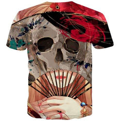 Skull T shirts Men Funny T shirts Funny Punk Rock T-shirts 3d Street Tshirts Casual Hip Hop T-shirts Graphic Short Sleeve - KYKU