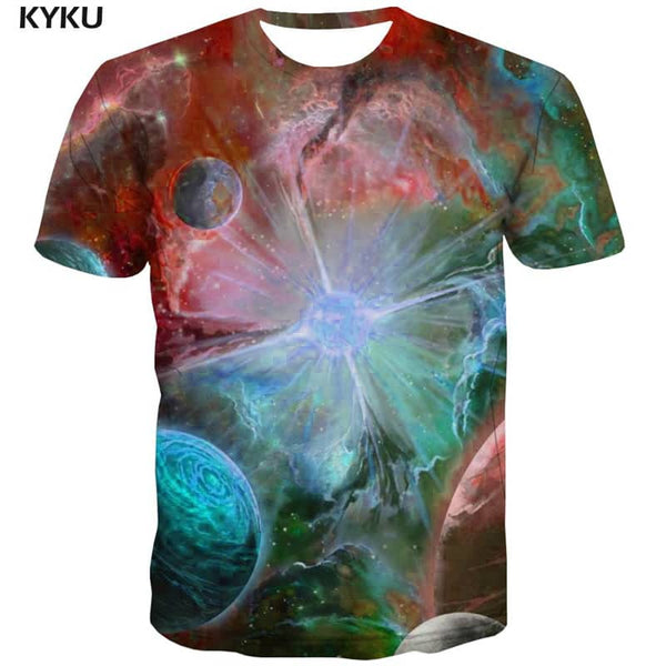 tshirt abstract personality Novelty 3D shirt Cool men fun geometric colorful art art costume