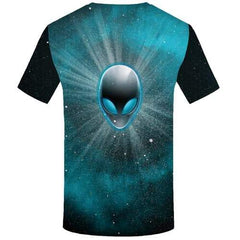 Alien T-shirt Men Skull T-shirts 3d Galaxy Space Tshirt Printed Nebula Shirt Print Aurora Tshirt Anime Short Sleeve summer Mens - KYKU