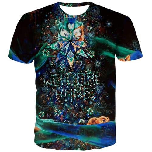
Psychedelic T shirts Men Animal T-shirts 3d Abstract T shirts Funny Letter Tshirt Printed Colorful Tshirts Casual Short Sleeve - KYKU
                