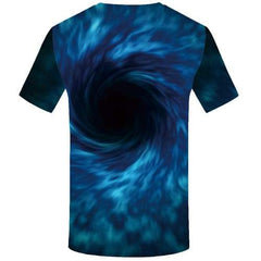 Galaxy Space T-shirt Men Black Hole Shirt Print Vortex Tshirt Printed Psychedelic T-shirts Graphic Punk Tshirts Casual - KYKU