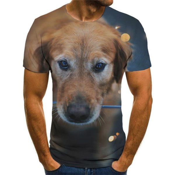 tshirt Golden Retriever dog Puppy Cute Pets Cool Cool man big Smart dogs art costume